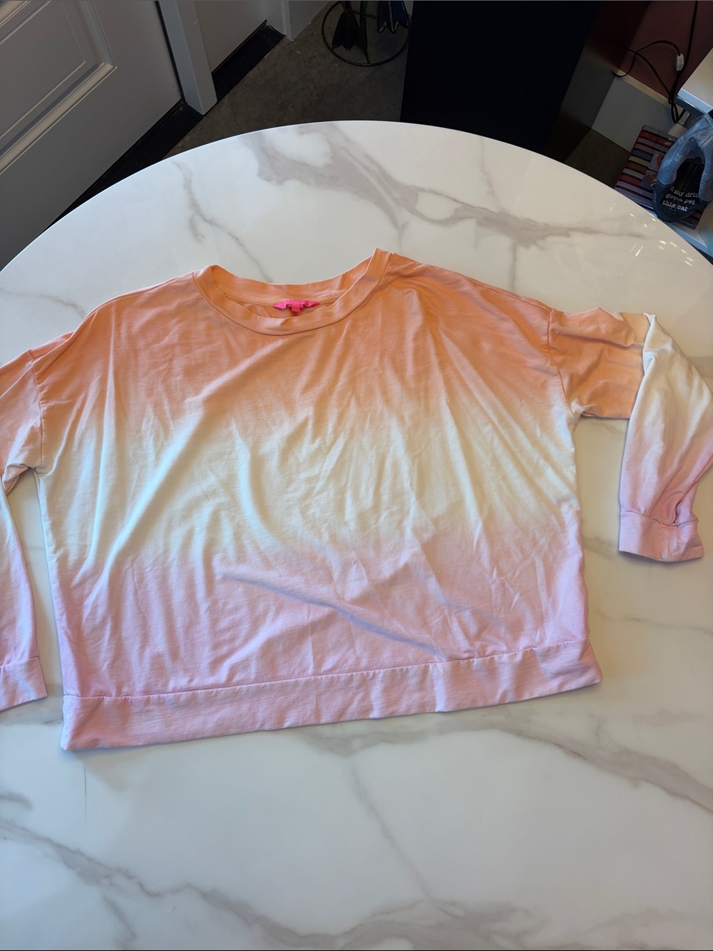 Lilly Pulitzer Peach to Pink Ombre Long Sleeve Tee